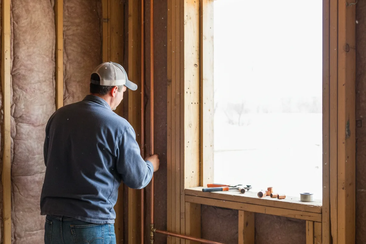 Licensed plumber running new copper supply lines in a Pell City home
